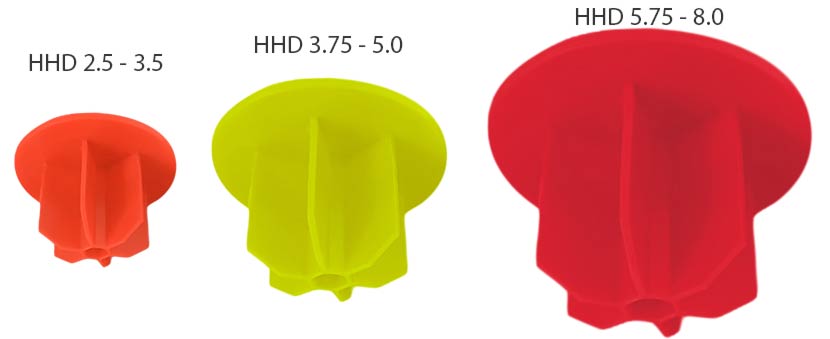 Hartman Hole Domes Orange, Yellow, Red Self-Adjust to Cover Holes 2.5" - 8.0" in diameter