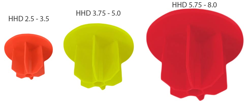 Hartman Hole Domes Orange, Yellow, Red Self-Adjust to Cover Holes 2.5" - 8.0" in dameter