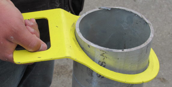 Bollard Lifter quickly slides over a 4 inch bollard so you can easily lift it